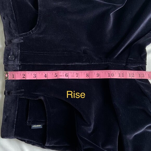 Vintage Ralph Lauren Petite Navy Velour 5 Pocket Straight Leg Jeans USA 8P NOS - Picture 12 of 12